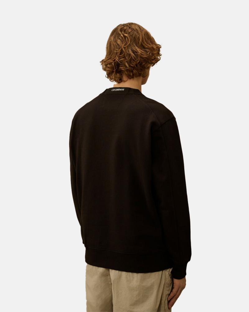 SWEAT C.P.COMPANY DIAGONAL RAISED CREWNECK SS713A  999 NOIR