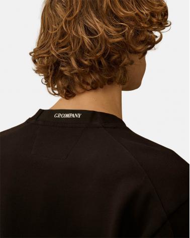 SWEAT C.P.COMPANY DIAGONAL RAISED CREWNECK SS713A  999 NOIR