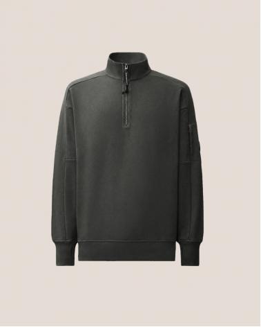 Sweat Half Zip C.P Company SS033 985 Raven Gris