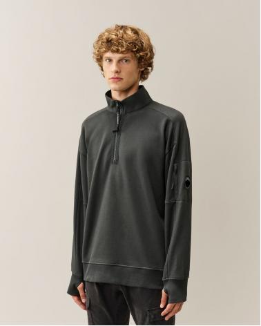 Sweat Half Zip C.P Company SS033 985 Raven Gris
