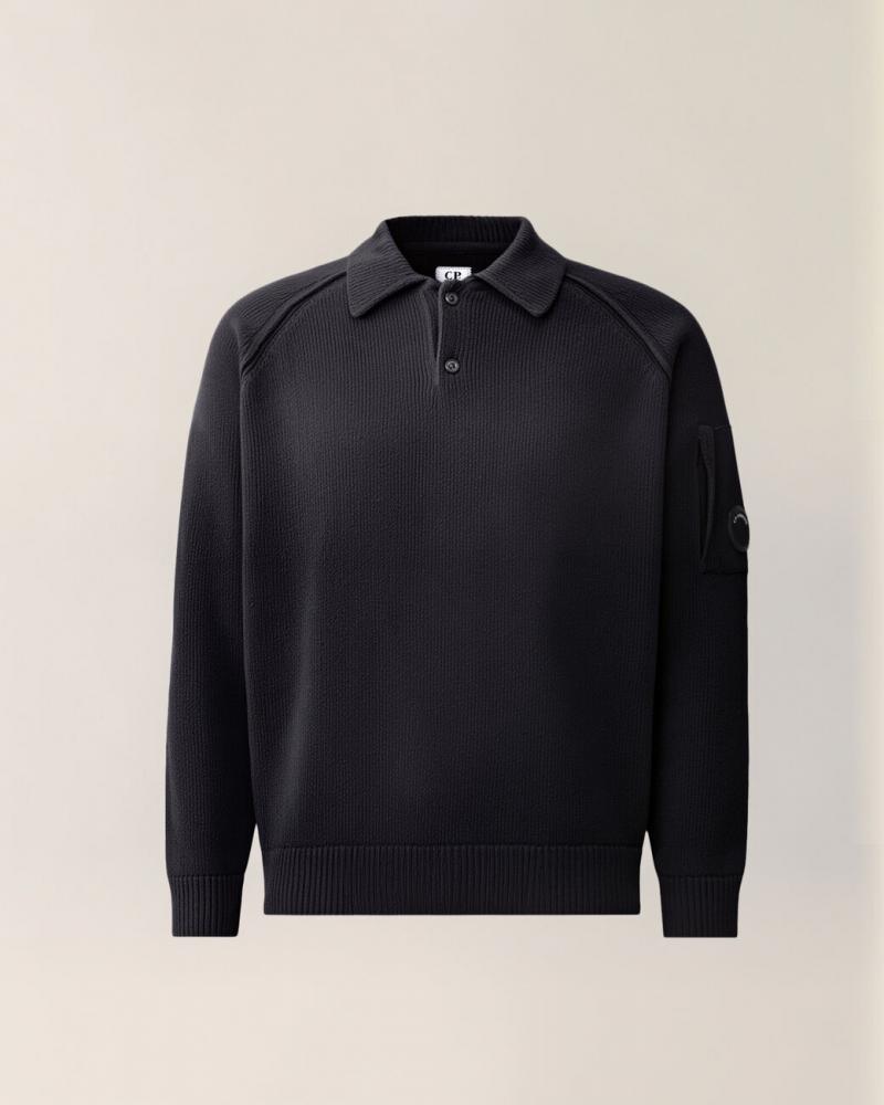 POLO MAILLE COTON CP.COMPANY KN198A 888 MARINE