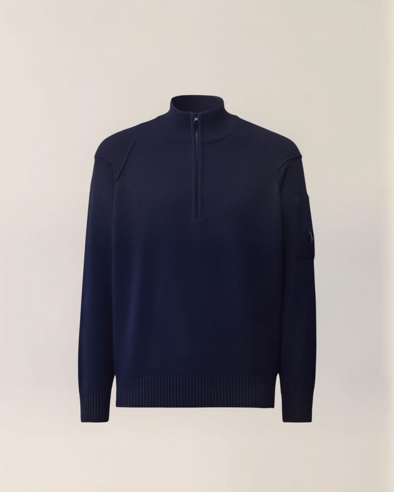 PULL CP.COMPANY  COL MONTANT DEMI ZIP MKN709A 888 MARINE