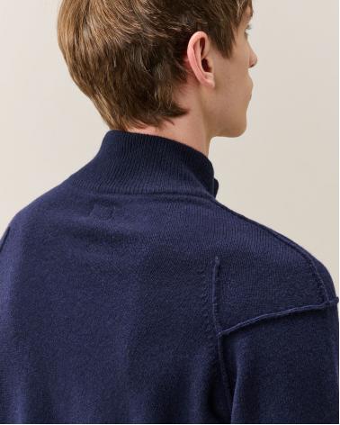 PULL CP.COMPANY  COL MONTANT DEMI ZIP MKN709A 888 MARINE