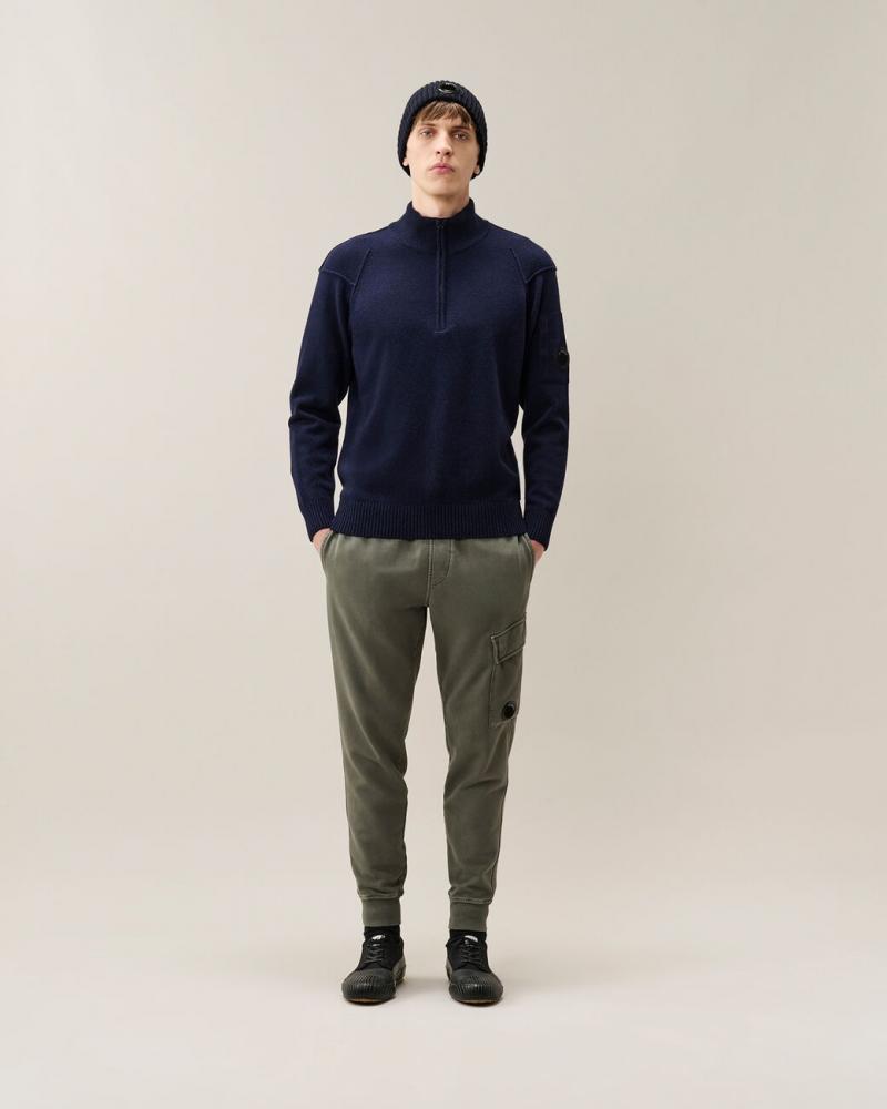 PULL CP.COMPANY  COL MONTANT DEMI ZIP MKN709A 888 MARINE