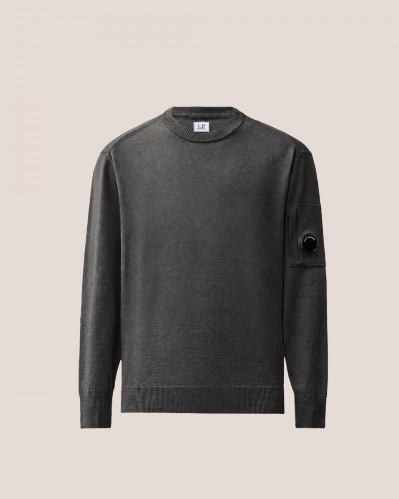 Pull col rond CP.COMPANY KN046A  Raven GRIS