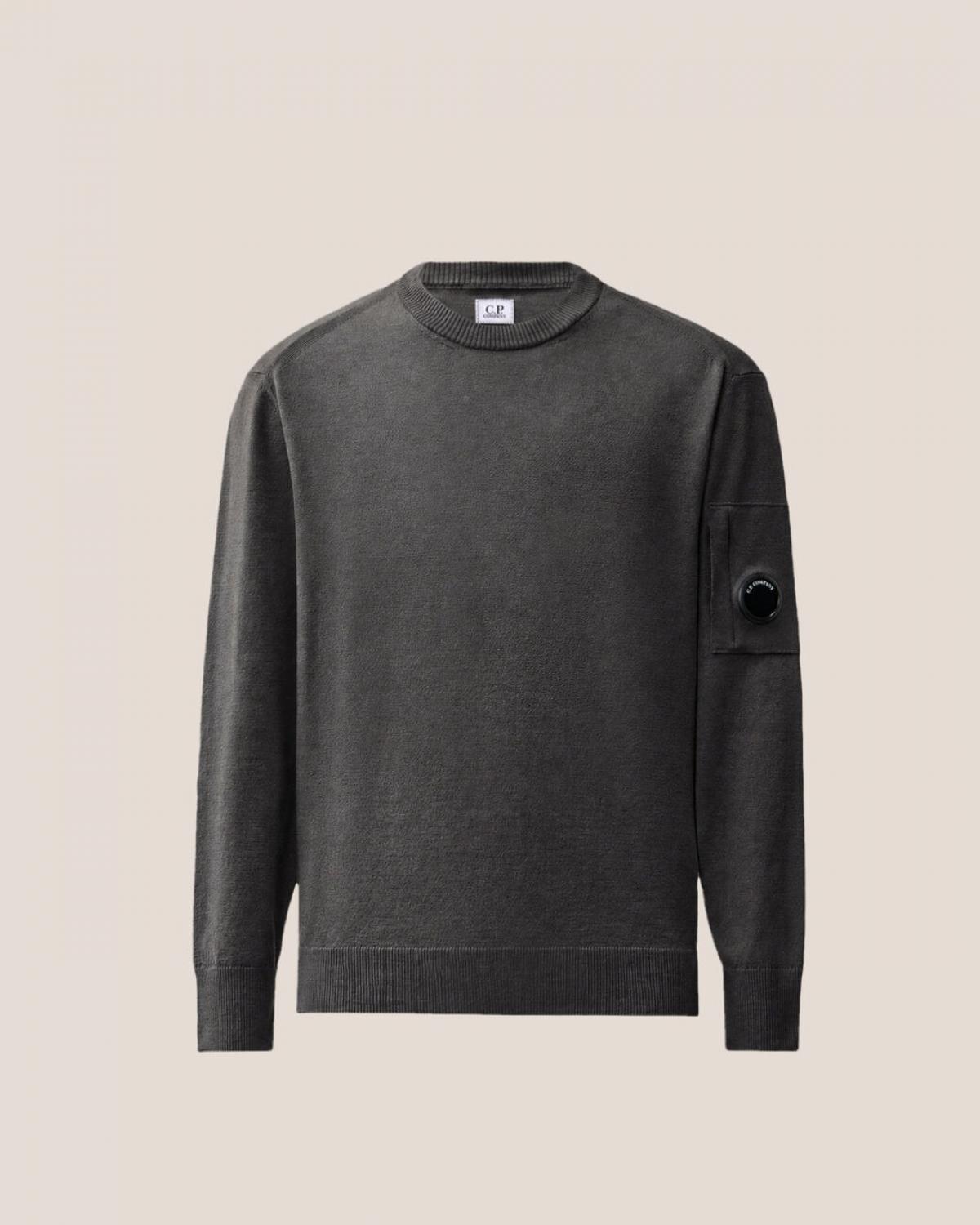 Pull col rond CP.COMPANY KN046A  Raven GRIS