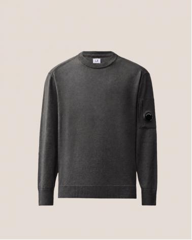 Pull col rond CP.COMPANY KN046A  Raven GRIS