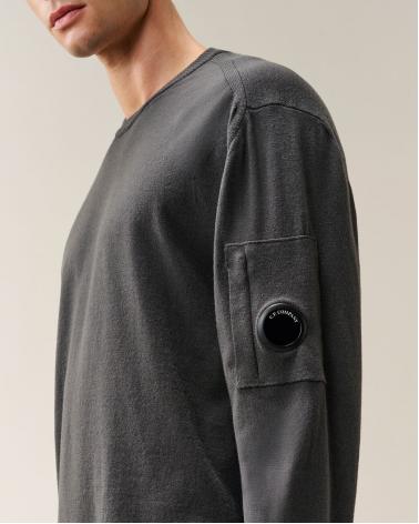 Pull col rond CP.COMPANY KN046A  Raven GRIS