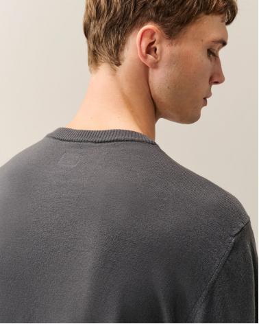 Pull col rond CP.COMPANY KN046A  Raven GRIS