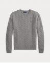 PULL TORSADES RALPH LAUREN LAINE CASHMERE GRIS