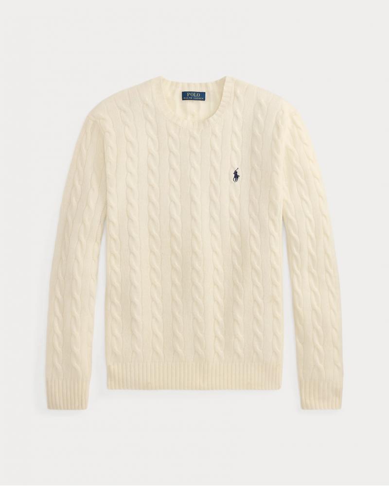 PULL TORSADES RALPH LAUREN LAINE CASHMERE IVOIRE 