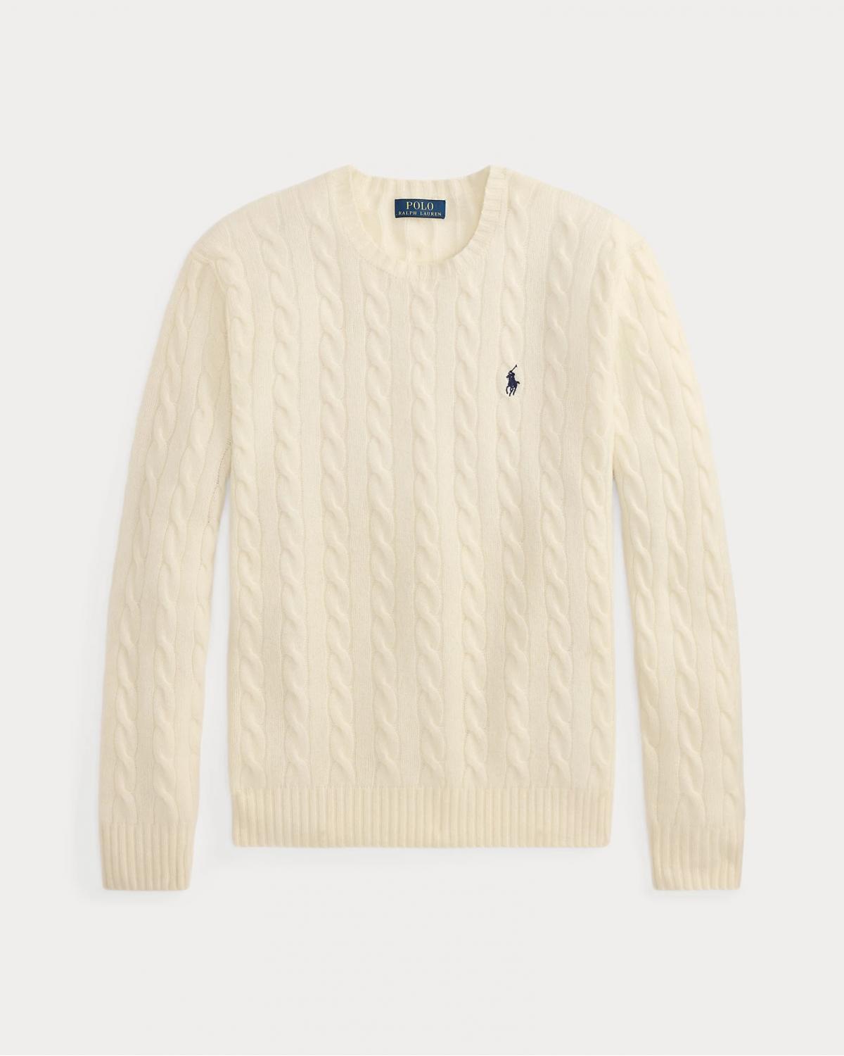 PULL TORSADES RALPH LAUREN LAINE CASHMERE IVOIRE 