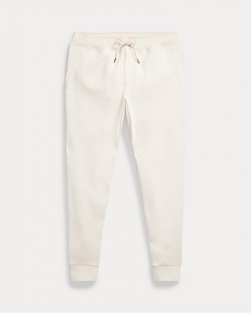 Pantalon de jogging Ralph Lauren jersey double Ivoire Ecru