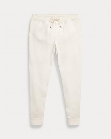 Pantalon de jogging Ralph Lauren jersey double Ivoire Ecru