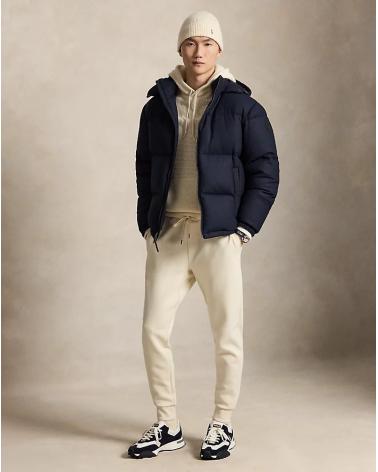 Pantalon de jogging Ralph Lauren jersey double Ivoire Ecru