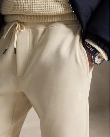 Pantalon de jogging Ralph Lauren jersey double Ivoire Ecru