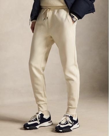 Pantalon de jogging Ralph Lauren jersey double Ivoire Ecru