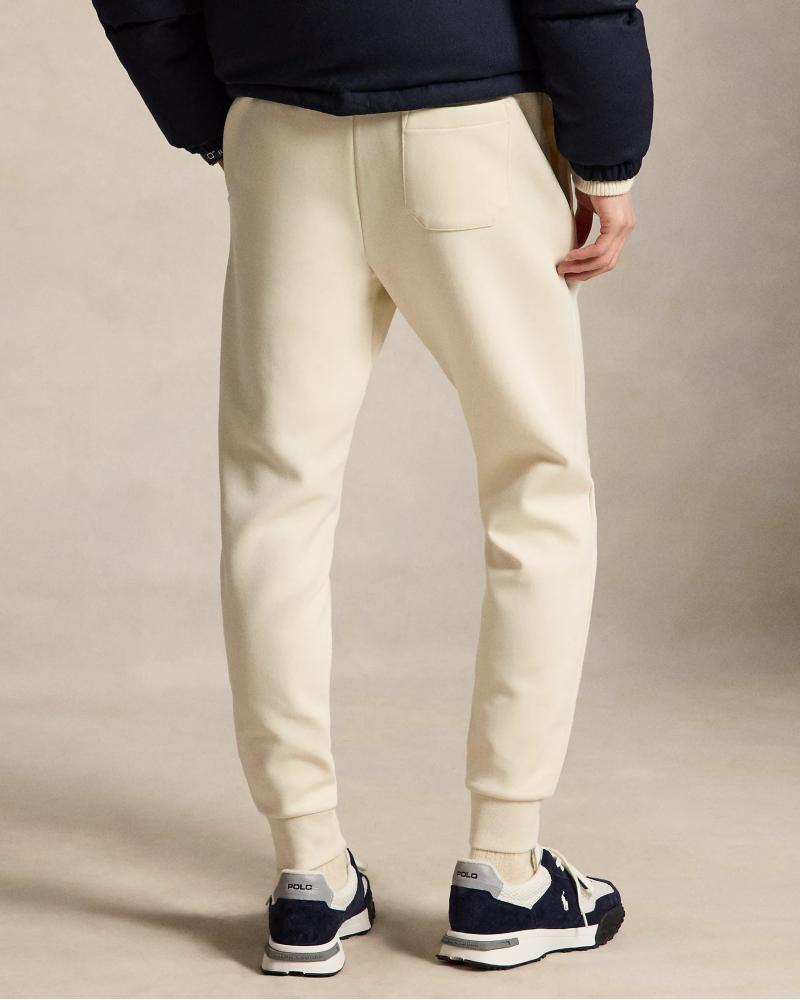 Pantalon de jogging Ralph Lauren jersey double Ivoire Ecru