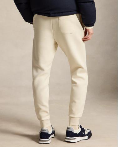 Pantalon de jogging Ralph Lauren jersey double Ivoire Ecru