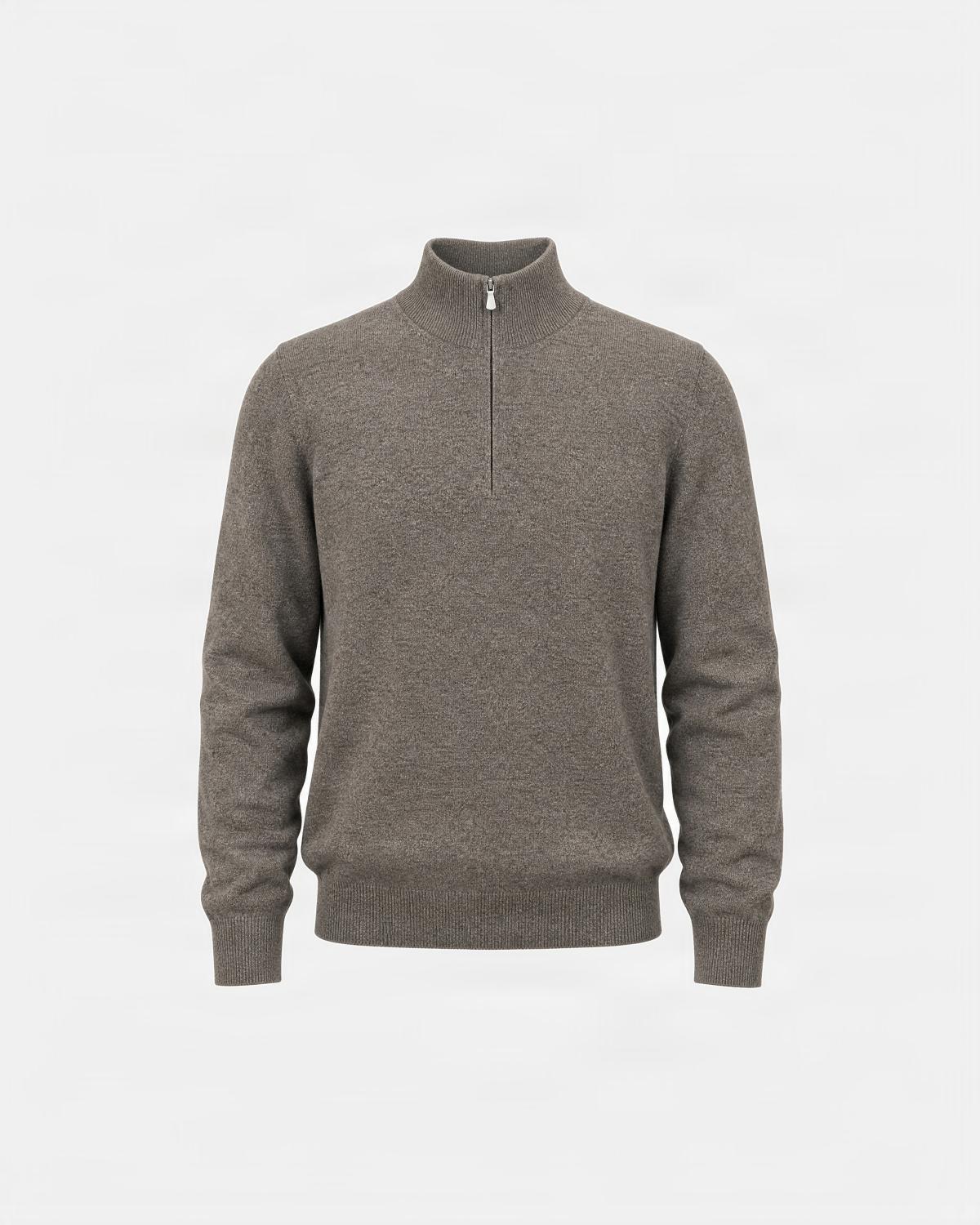 PULL POLO GRAN SASSO ZIPPÈ BEIGE