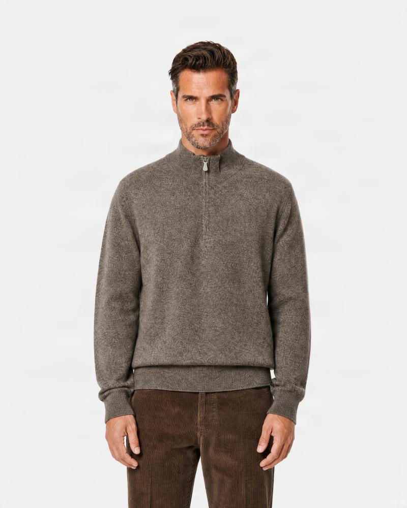 PULL POLO GRAN SASSO ZIPPÈ BEIGE