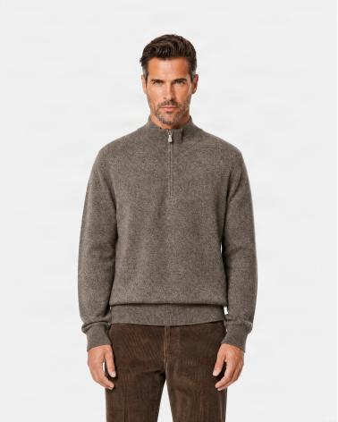 PULL POLO GRAN SASSO ZIPPÈ BEIGE