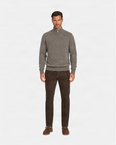 PULL POLO GRAN SASSO ZIPPÈ BEIGE