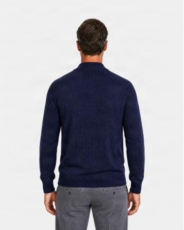 PULL D FIESOLI COL MONTANT DF0039 MARINE