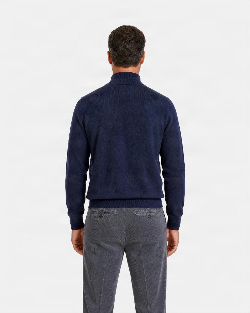 PULL POLO GRAN SASSO ZIPPÈ MARINE