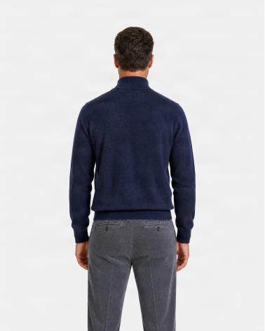 PULL POLO GRAN SASSO ZIPPÈ MARINE