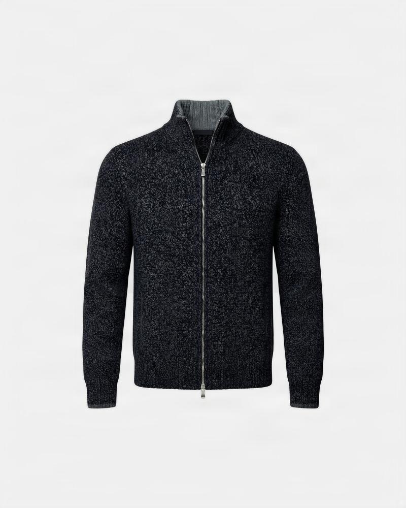 GILET GRAN SASSO FULL ZIP GELONG MOULINE BLEU  GRIS