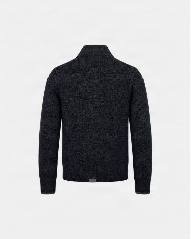 GILET GRAN SASSO FULL ZIP GELONG MOULINE BLEU  GRIS