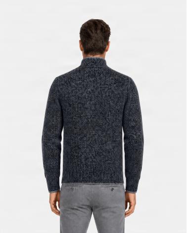 GILET GRAN SASSO FULL ZIP GELONG MOULINE BLEU  GRIS
