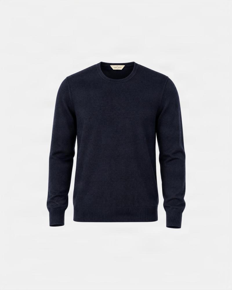 PULL COL ROND GRAN SASSO MERINOS VINTAGE GRIS ANTRACITE