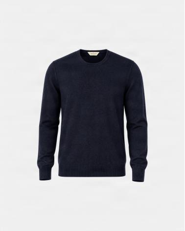 PULL COL ROND GRAN SASSO MERINOS VINTAGE GRIS ANTRACITE