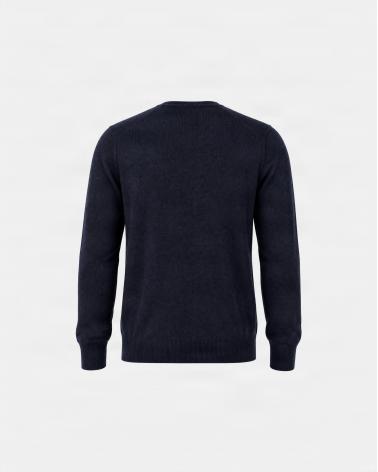 PULL COL ROND GRAN SASSO MERINOS VINTAGE GRIS ANTRACITE