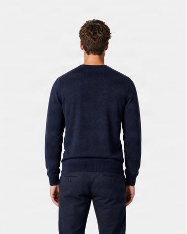 PULL COL ROND GRAN SASSO MERINOS VINTAGE GRIS ANTRACITE