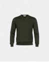 PULL COL ROND GRAN SASSO MERINOS VINTAGE KAKI