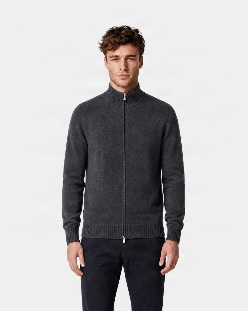 GILET GRAN SASSO FULL ZIP  GRIS ANTRACITE
