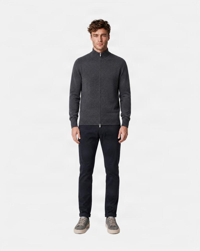 GILET GRAN SASSO FULL ZIP  GRIS ANTRACITE