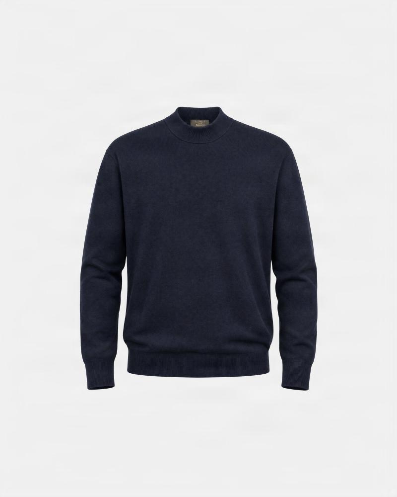 PULL COL DEMI MONTANT SLOWEAR  FLEXWOOL MARINE