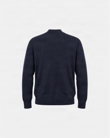 PULL COL DEMI MONTANT SLOWEAR  FLEXWOOL MARINE
