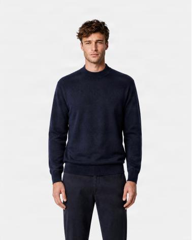 PULL COL DEMI MONTANT SLOWEAR  FLEXWOOL MARINE