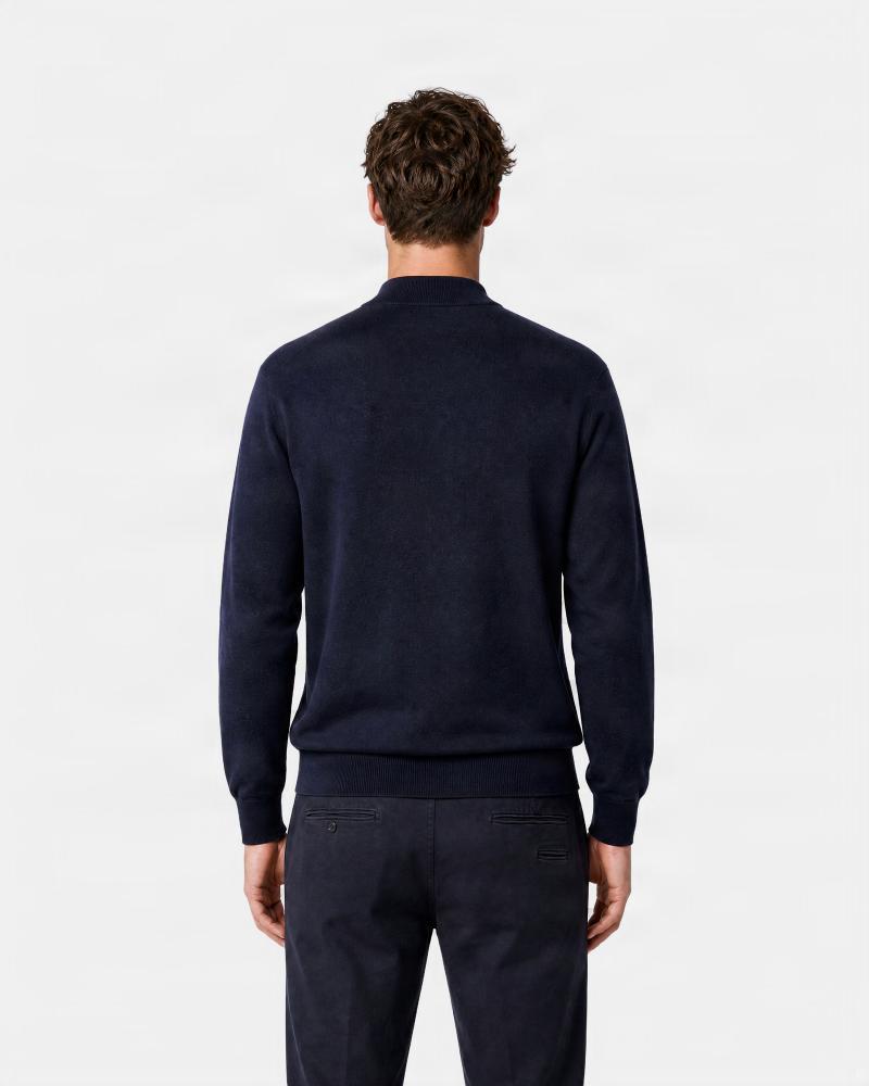 PULL COL DEMI MONTANT SLOWEAR  FLEXWOOL MARINE
