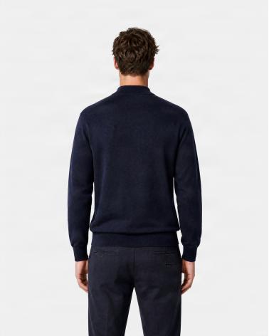 PULL COL DEMI MONTANT SLOWEAR  FLEXWOOL MARINE