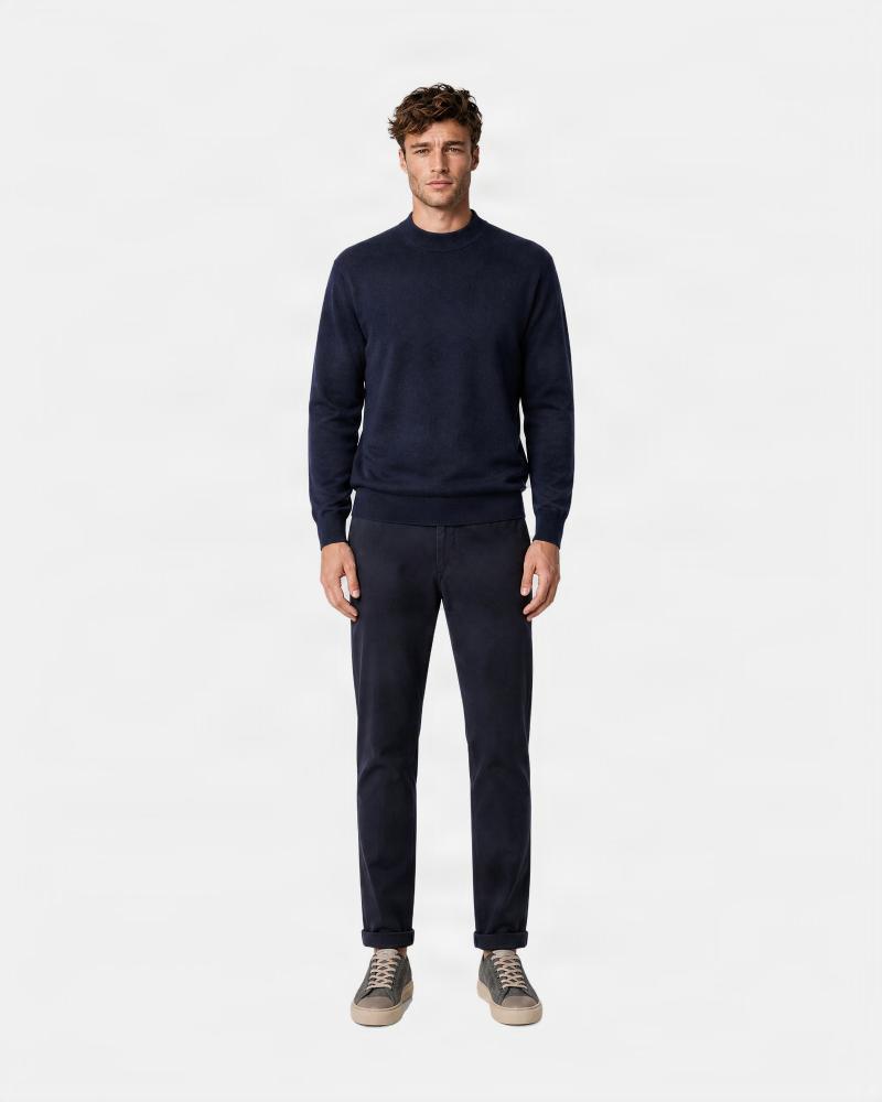 PULL COL DEMI MONTANT SLOWEAR  FLEXWOOL MARINE