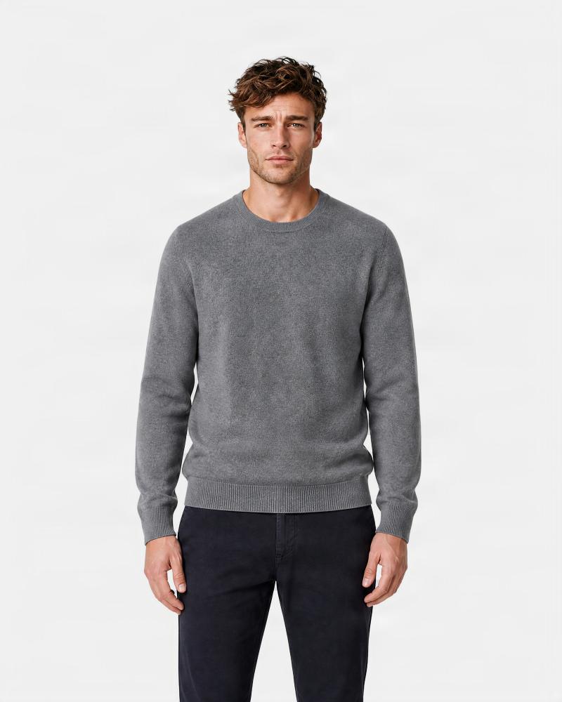 PULL COL ROND D FIESOLI  FF 0030 Laine Cashmere GRIS