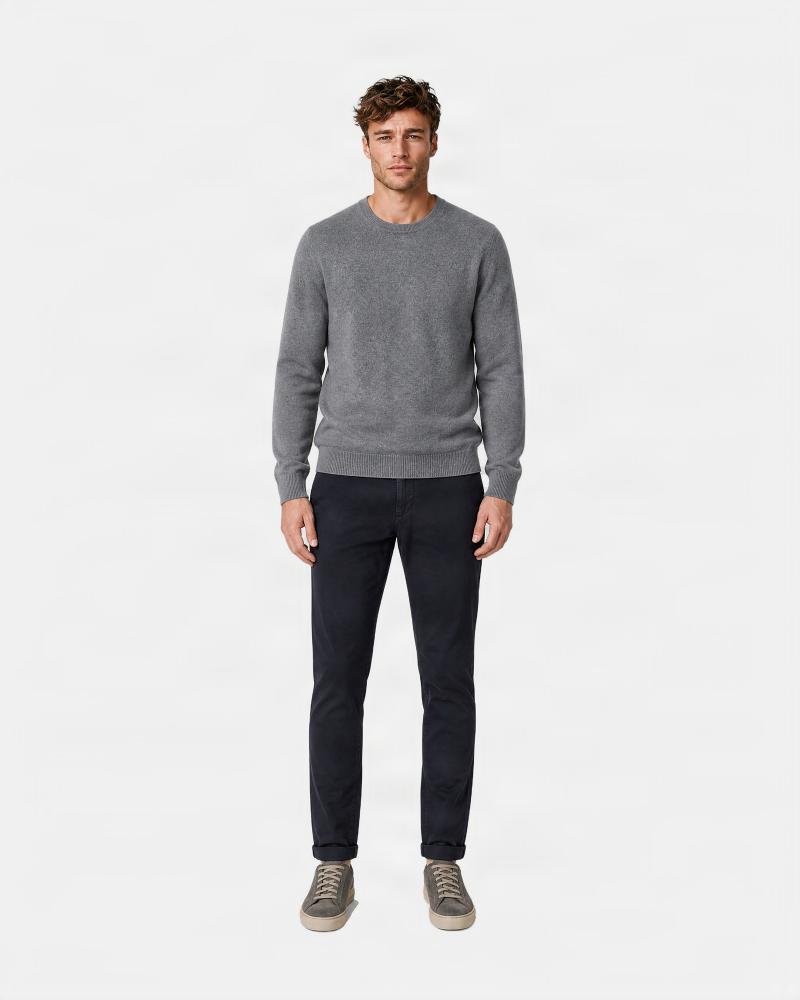 PULL COL ROND D FIESOLI  FF 0030 Laine Cashmere GRIS