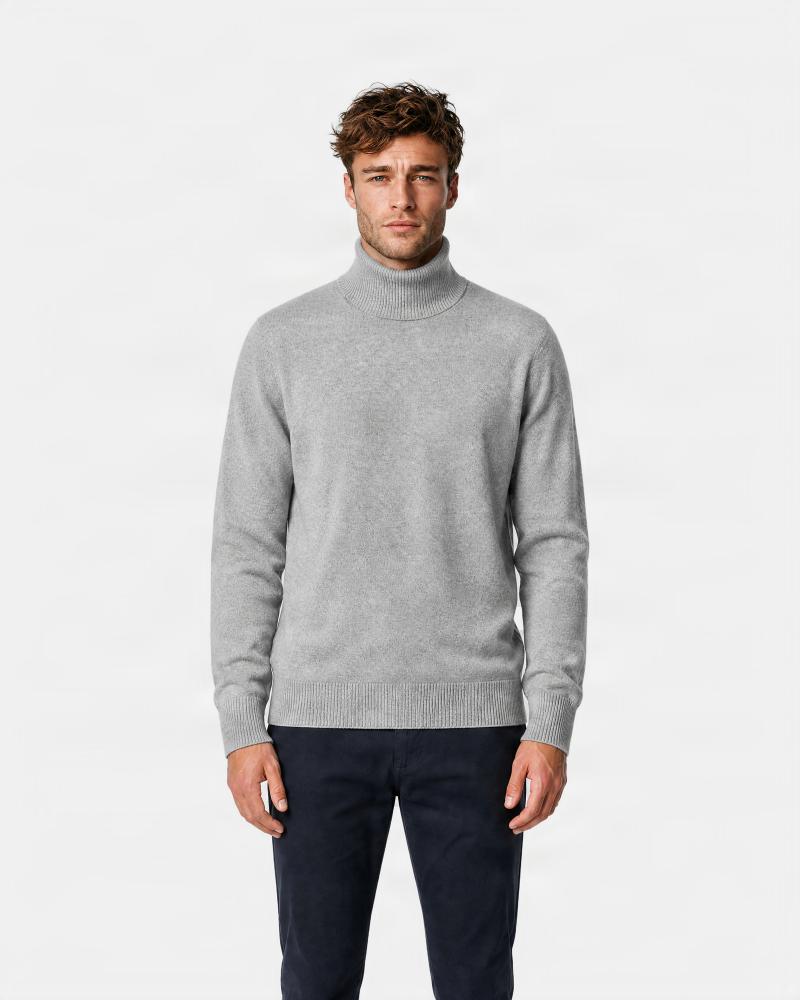 PULL COL ROULE D FIESOLI DF 033 GRIS