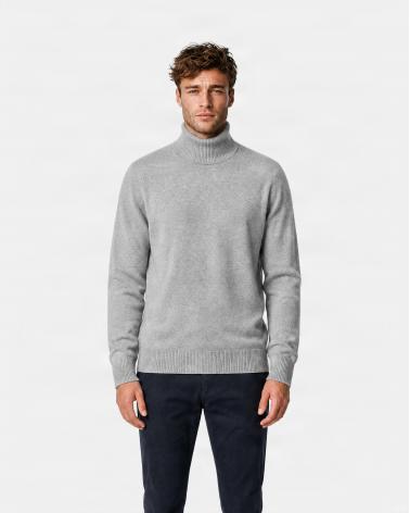 PULL COL ROULE D FIESOLI DF 033 GRIS